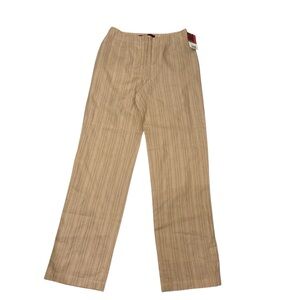 NWT MERONA yellow linen straight pants size 4